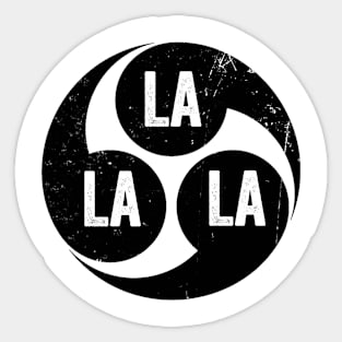 Comma-Comma-Comma-La-La-La-(White-Ink) Sticker